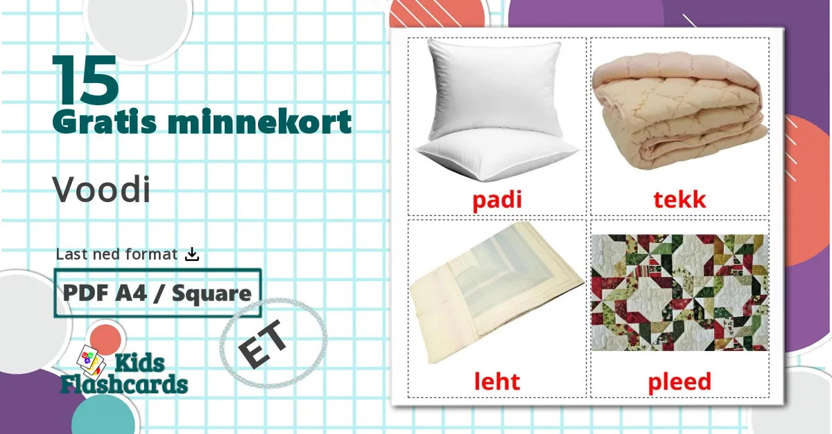 15 Voodi bildekort