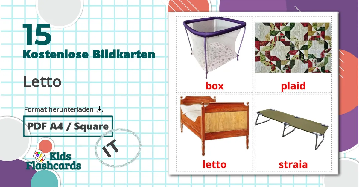 15 Bildkarten für Letto