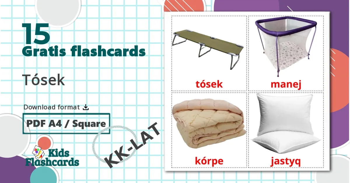 15 Tósek billedkort for børn