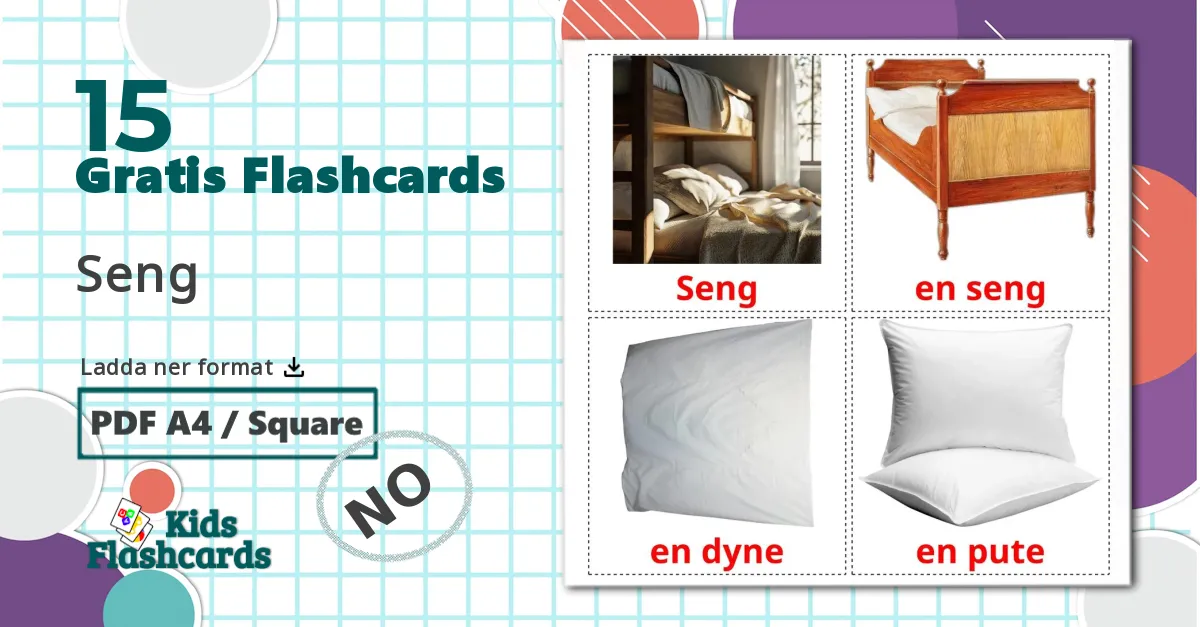 15 Seng bildkort för barn
