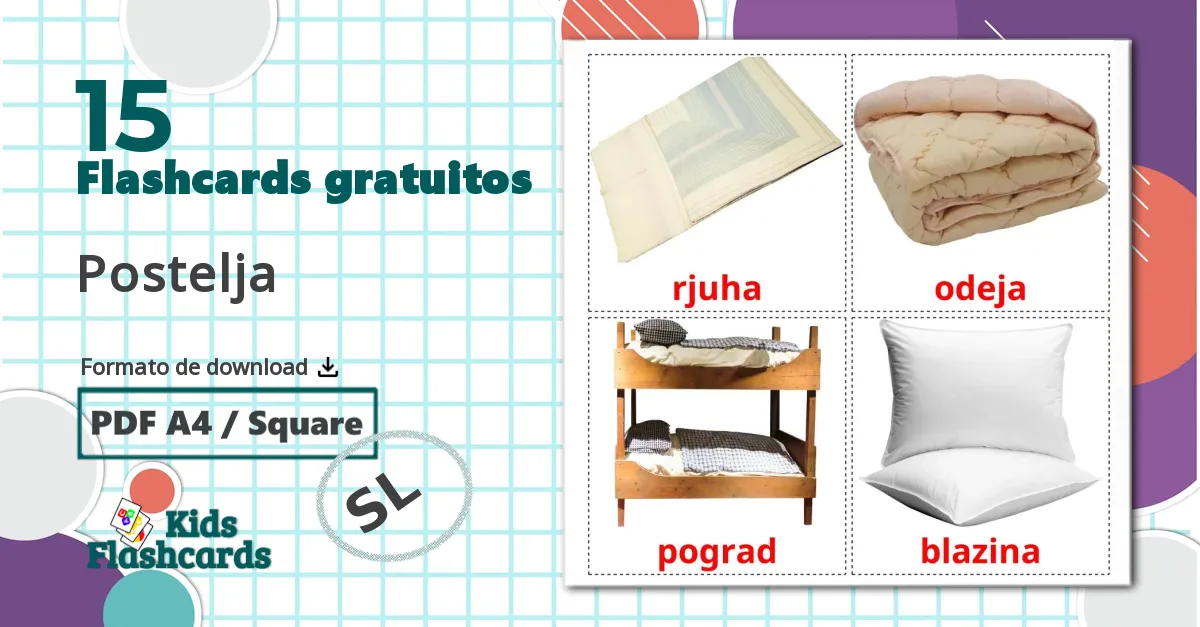 15 Flashcards de Postelja