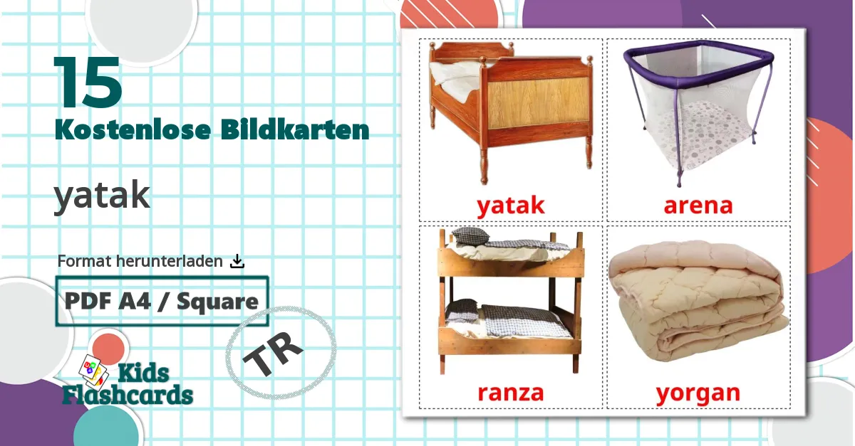 15 Bildkarten für yatak