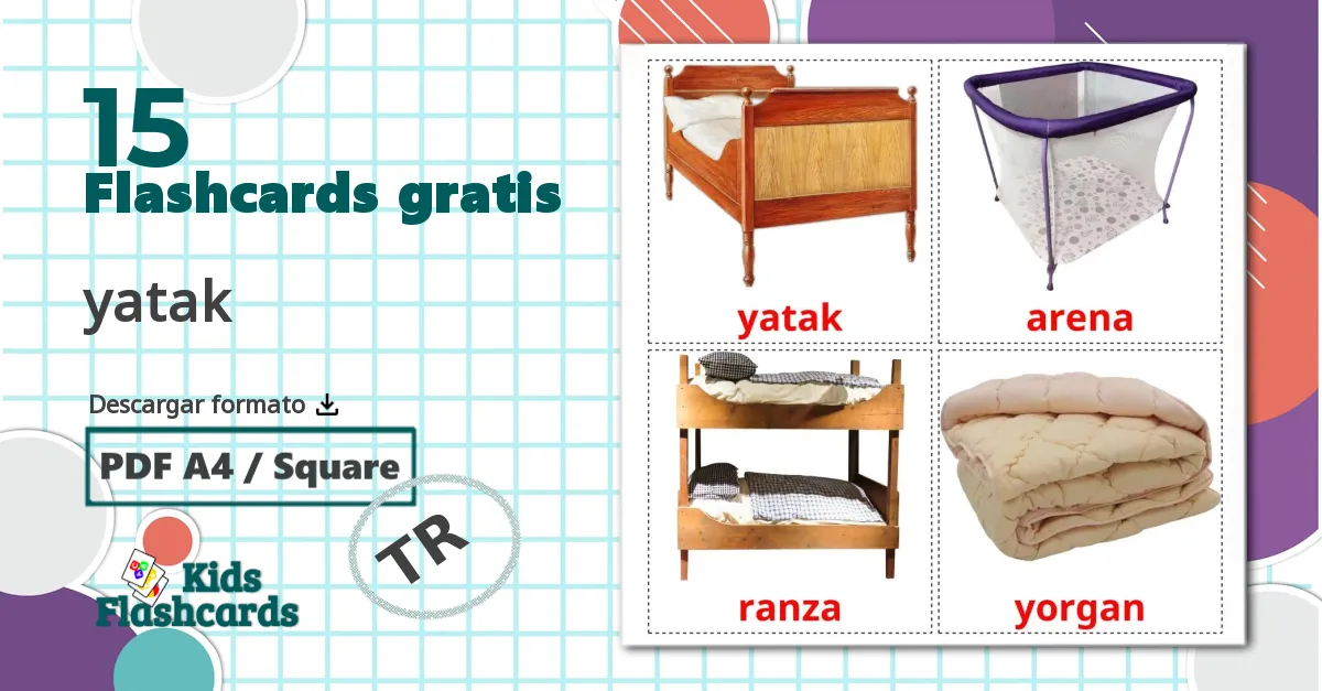 15 tarjetas didacticas de yatak