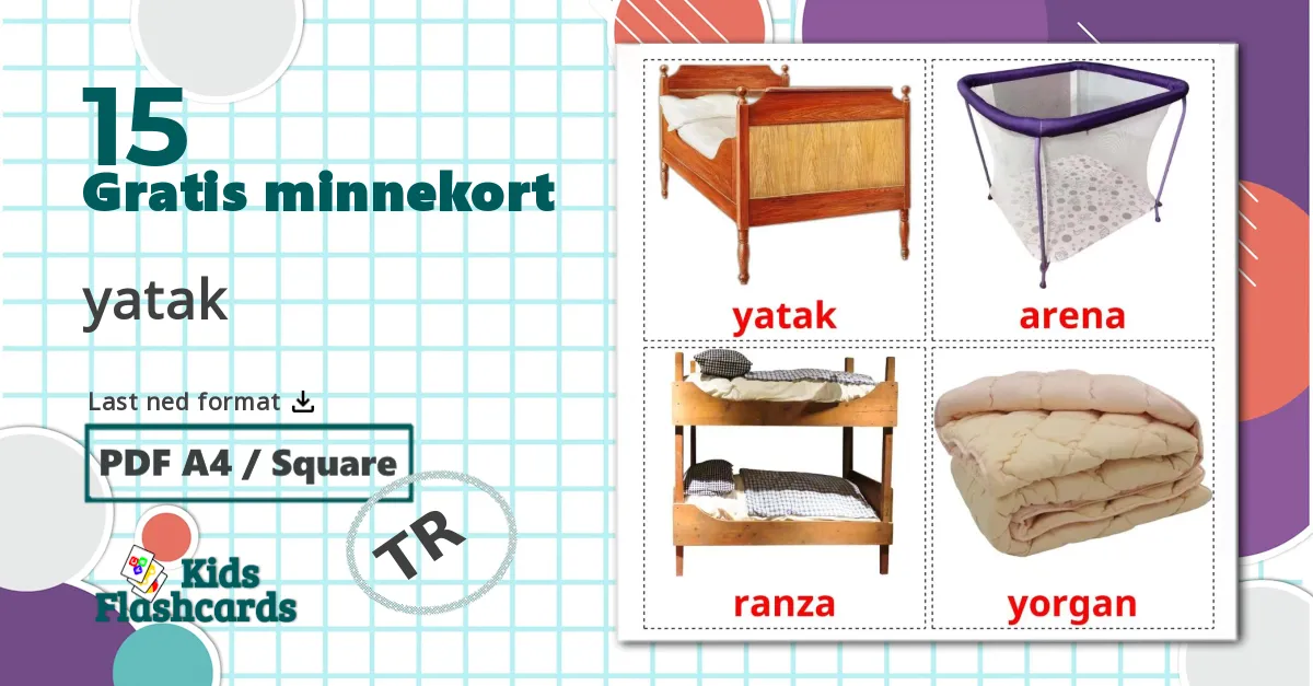 15 yatak bildekort