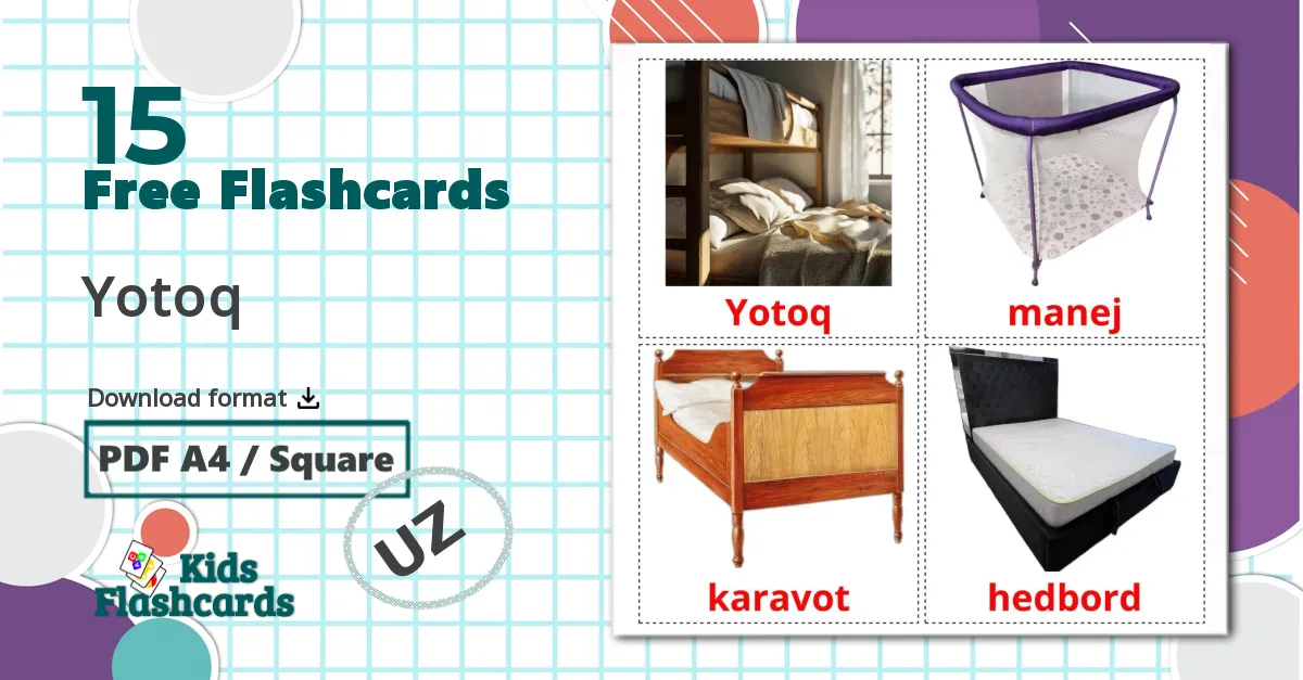 15 Yotoq flashcards