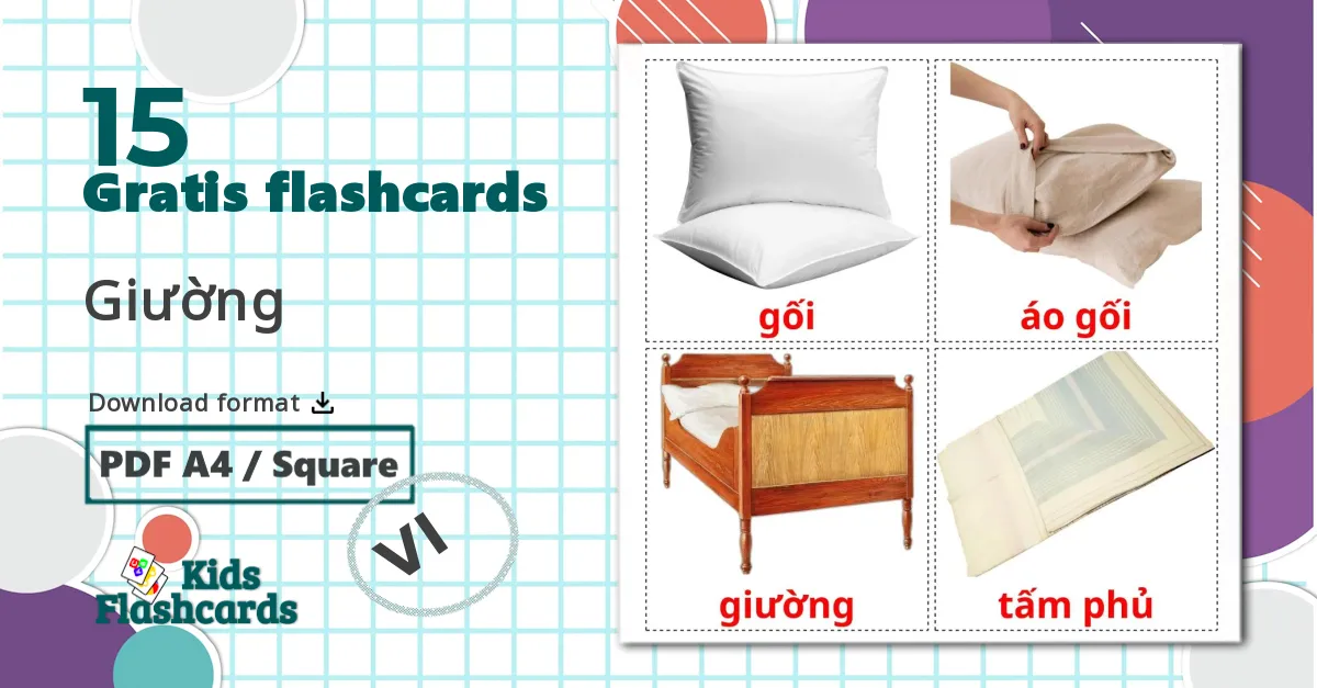15 Giường billedkort for børn