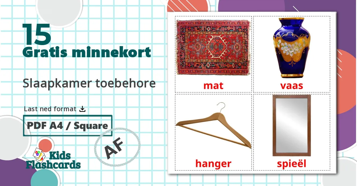 15 Slaapkamer toebehore bildekort