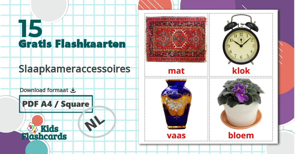 15 Slaapkameraccessoires flashcards