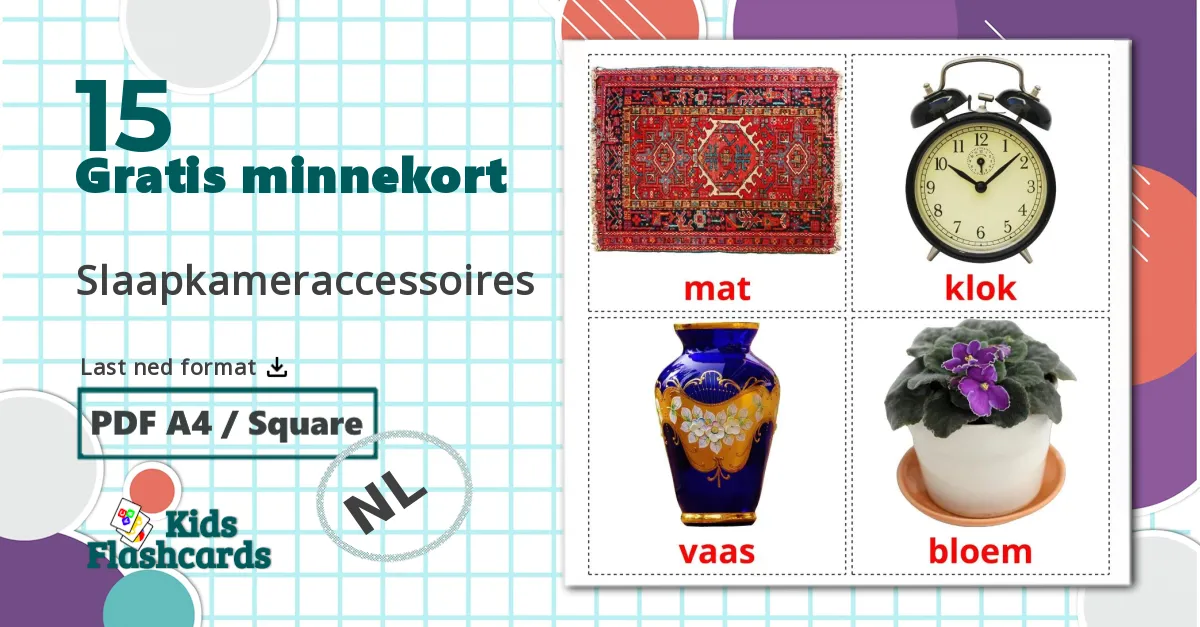 15 Slaapkameraccessoires bildekort