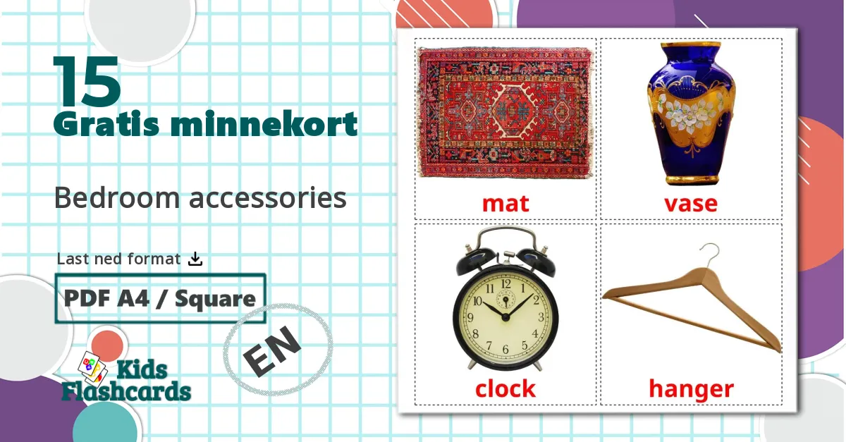 15 Bedroom accessories bildekort