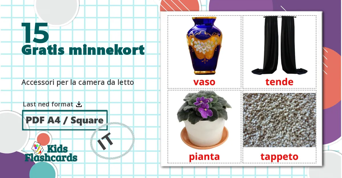 15 Soverom tilbehør bildekort