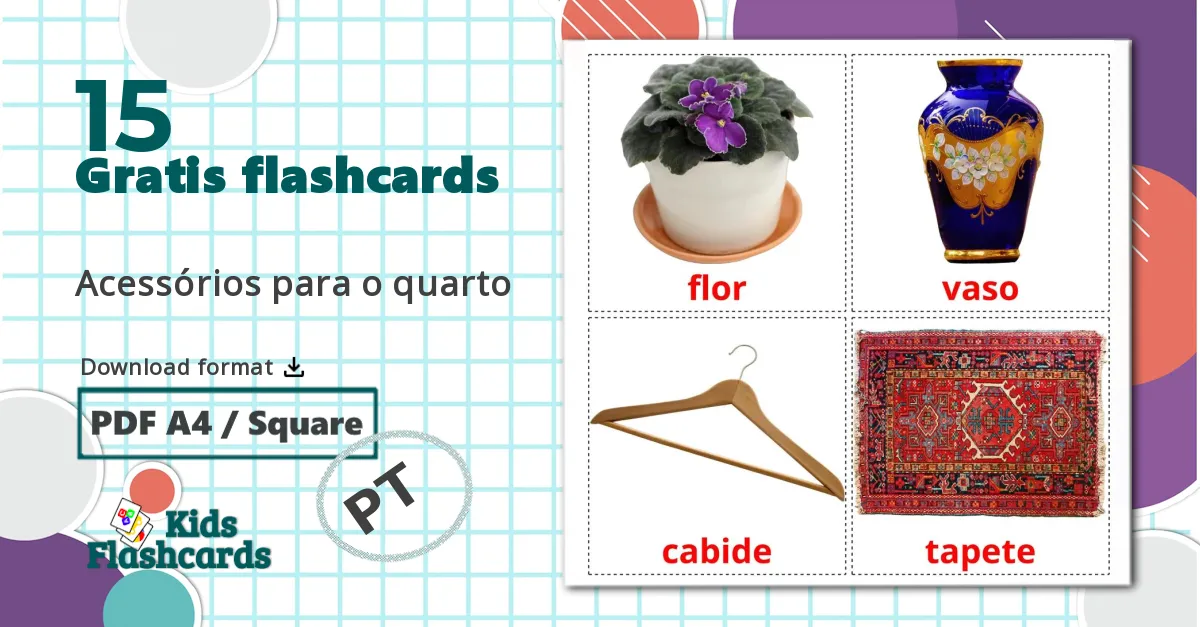 15 Acessórios para o quarto billedkort for børn