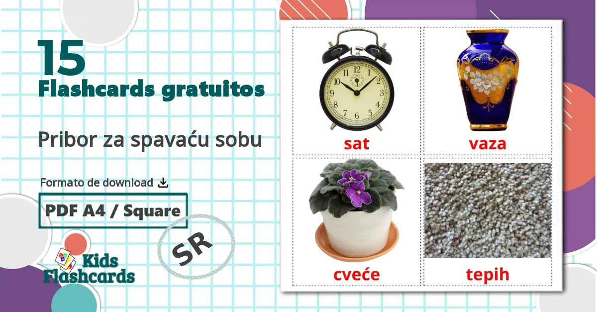 15 Flashcards de Pribor za spavaću sobu