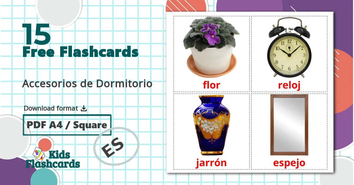 15 Accesorios de Dormitorio flashcards