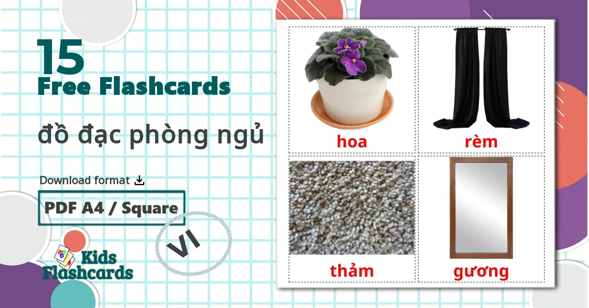 15 đồ đạc phòng ngủ flashcards