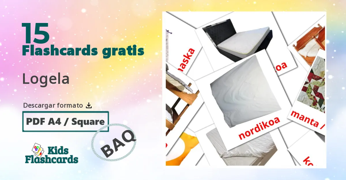 tarjetas didacticas de Dormitorio