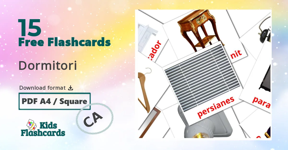 Bedroom flashcards