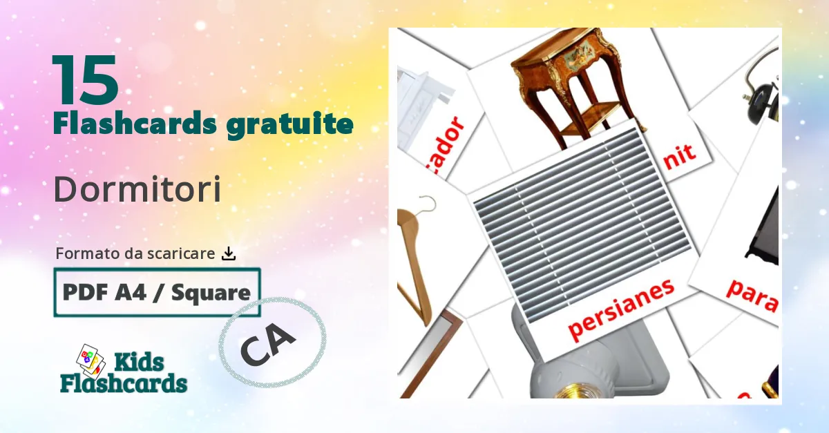 flashcards di Camera da letto