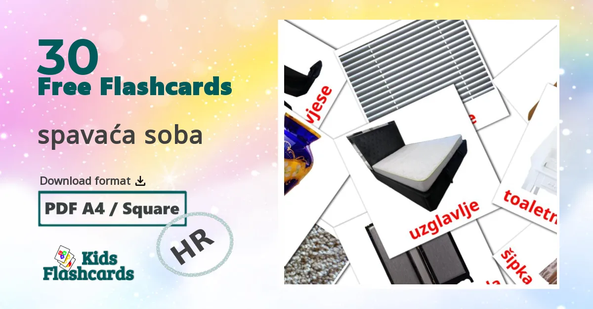 spavaća soba croatian vocabulary flashcards