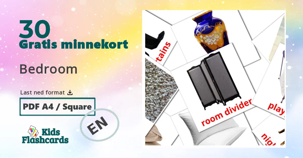 30 Bedroom bildekort