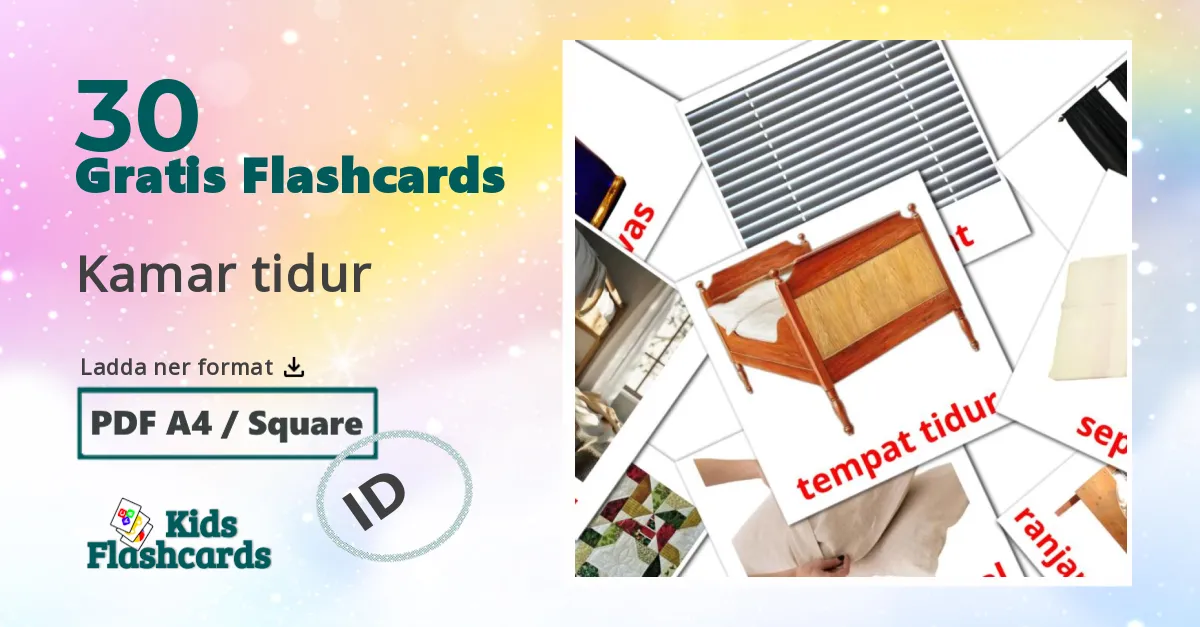 Kamar tidur indonesiska ordkort