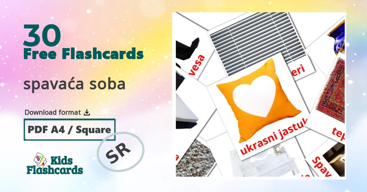 spavaća soba serbian vocabulary flashcards