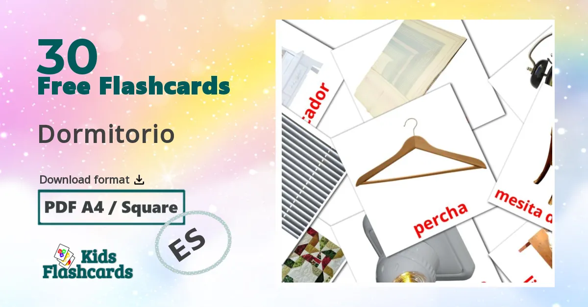 Dormitorio spanish vocabulary flashcards