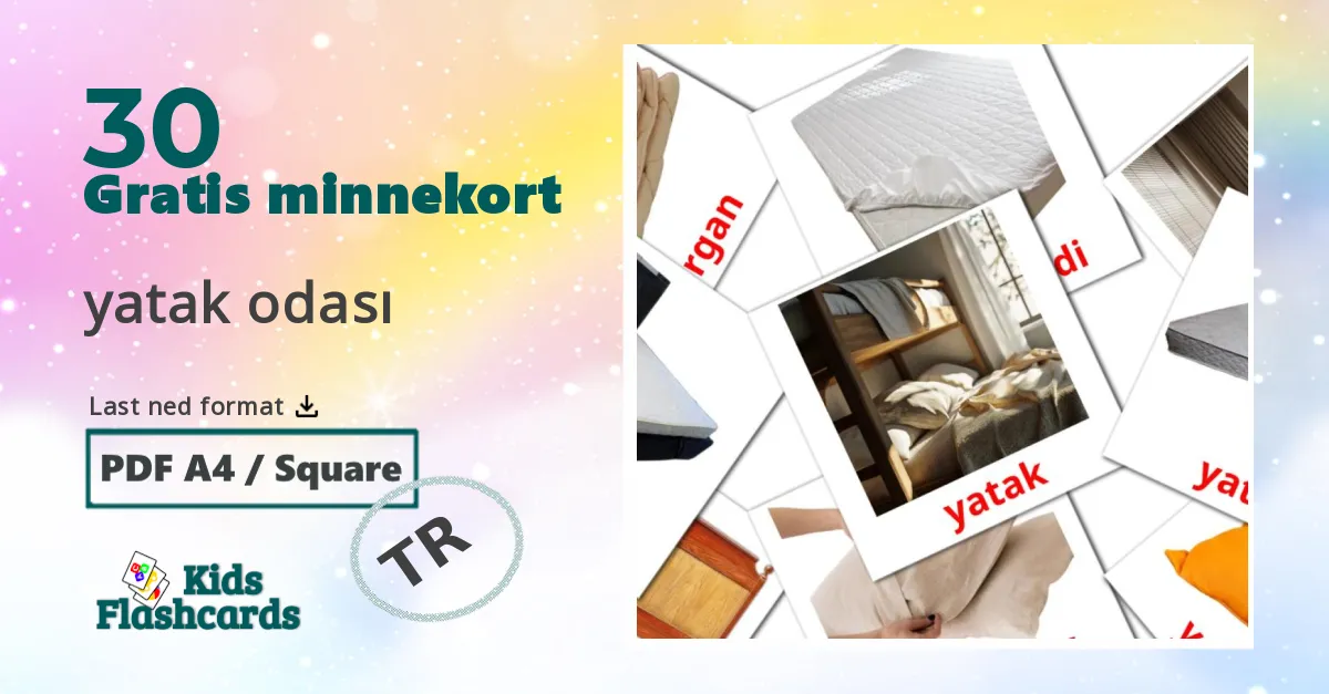 yatak odası bildekort for barn på turkisk