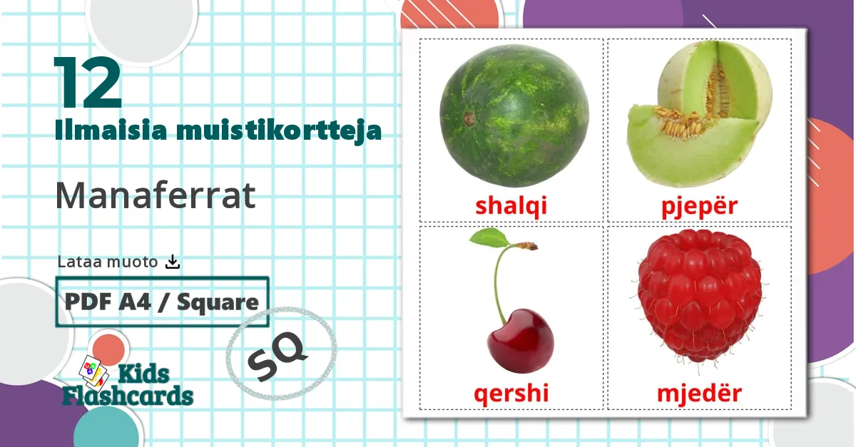 Marjat - albanian sanastokortit