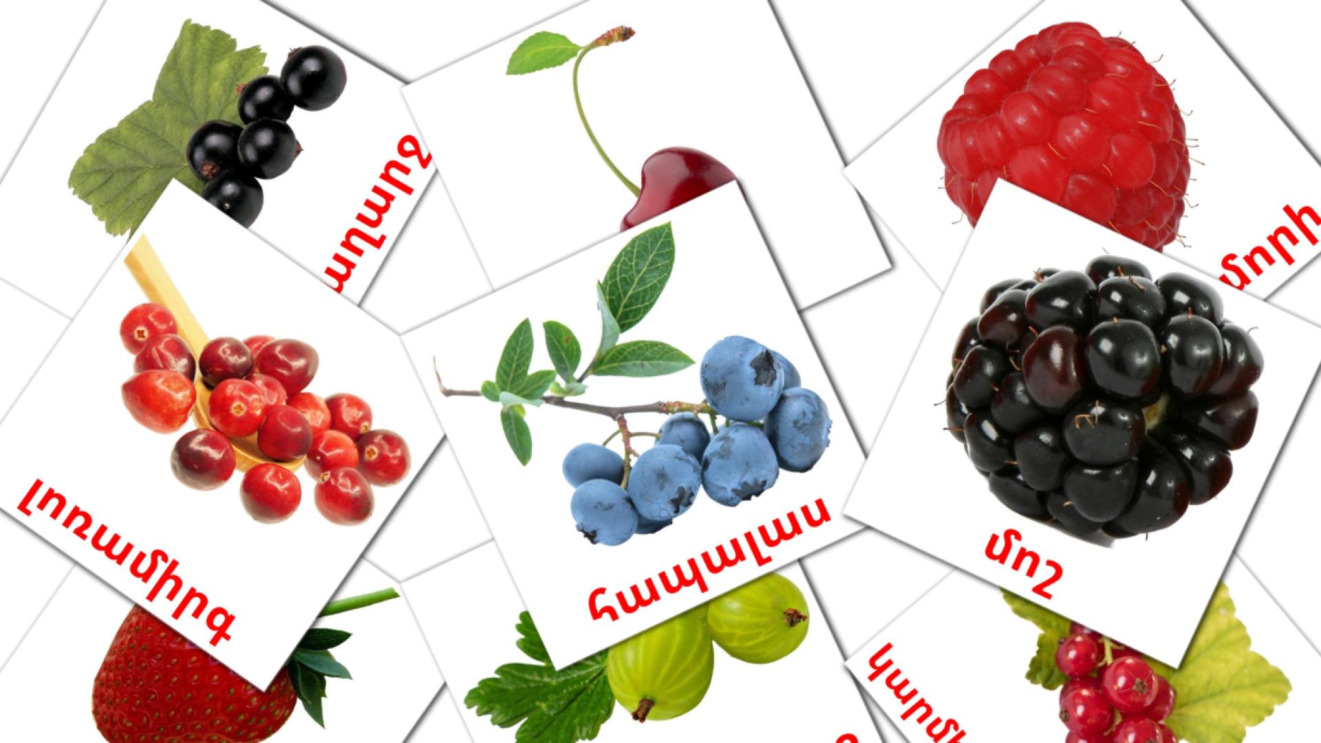 Berries - armenian vocabulary cards