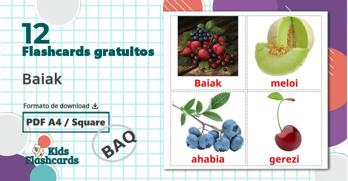 12 Flashcards de Baiak