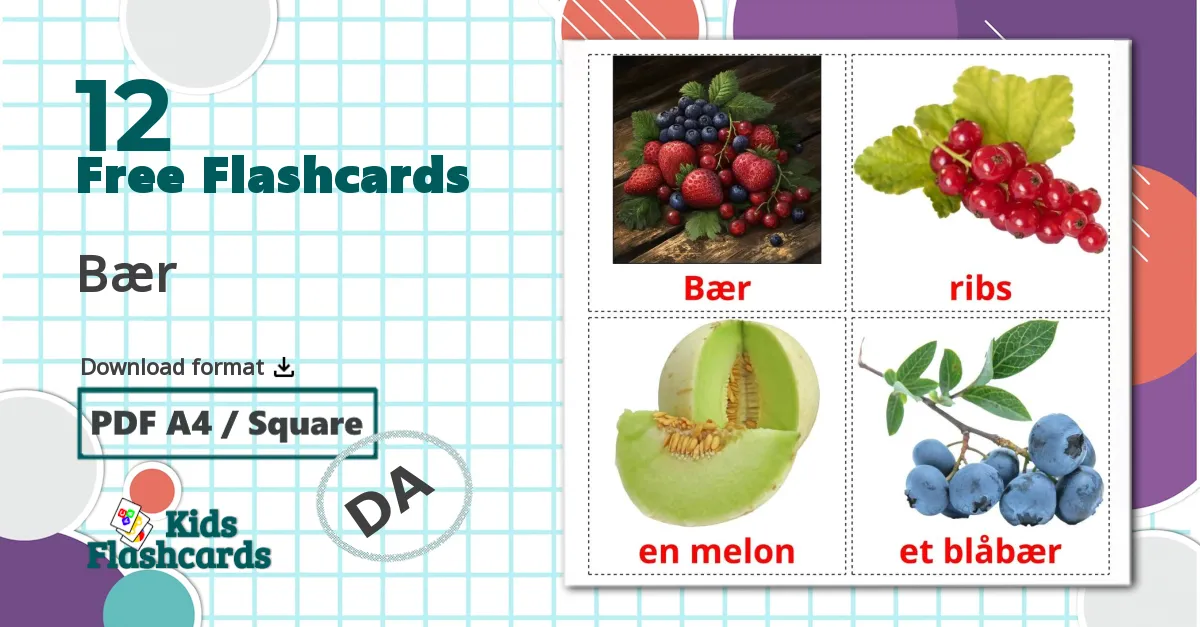 12 Bær flashcards