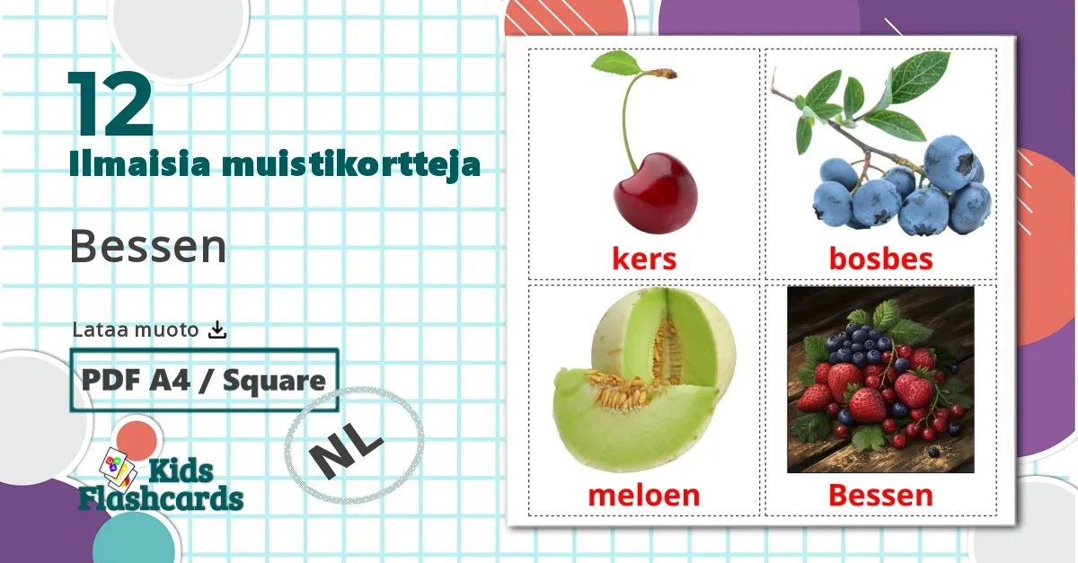 12 Bessen lasten kuvakortit