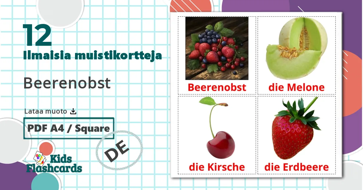 12 Beerenobst lasten kuvakortit