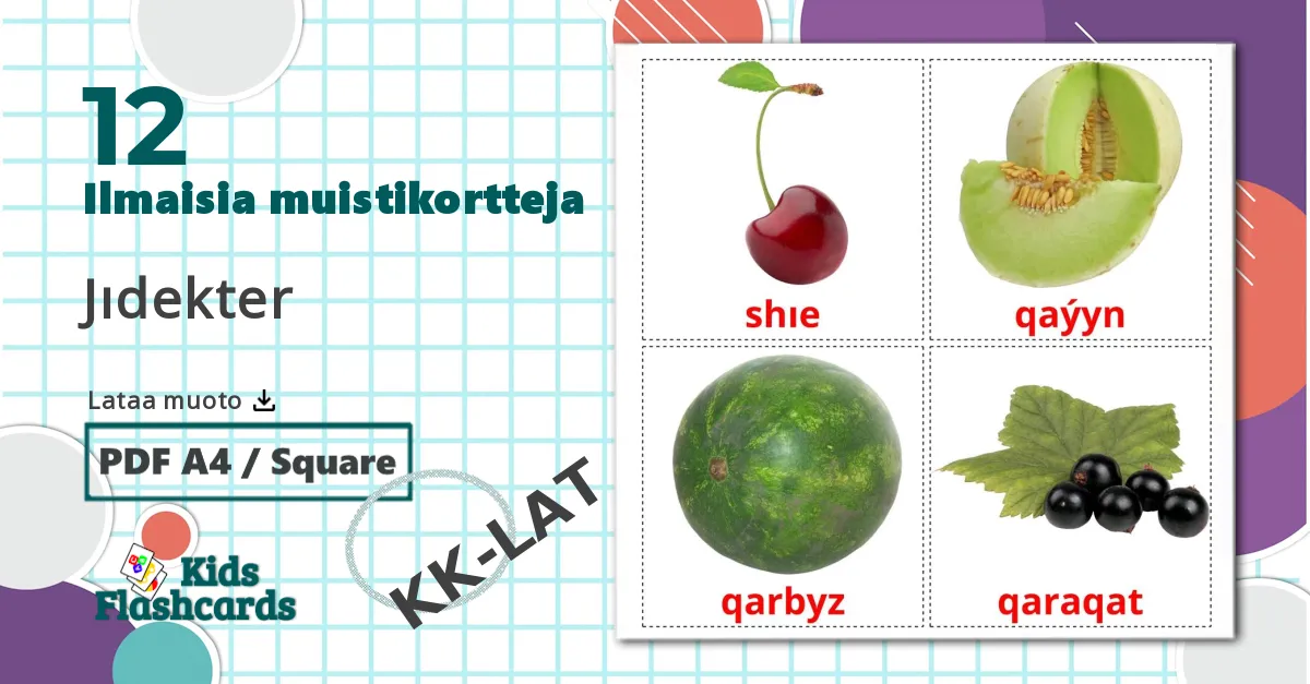 12 Jıdekter lasten kuvakortit