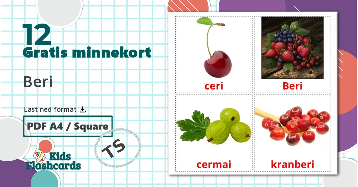 12 Beri bildekort