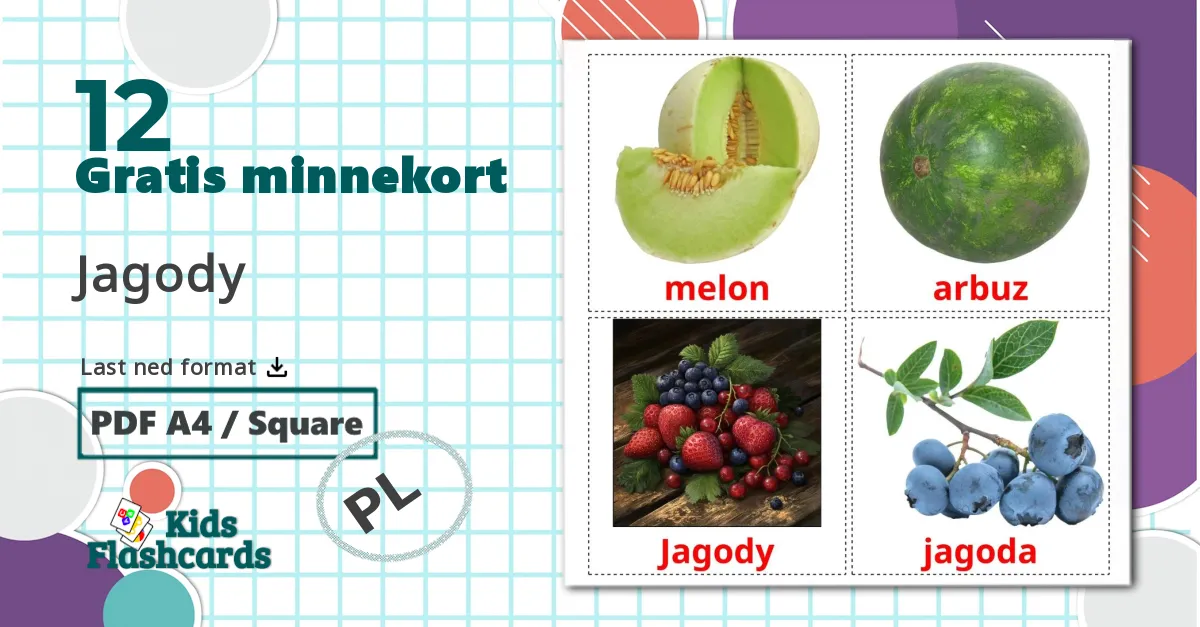 12 Jagody bildekort