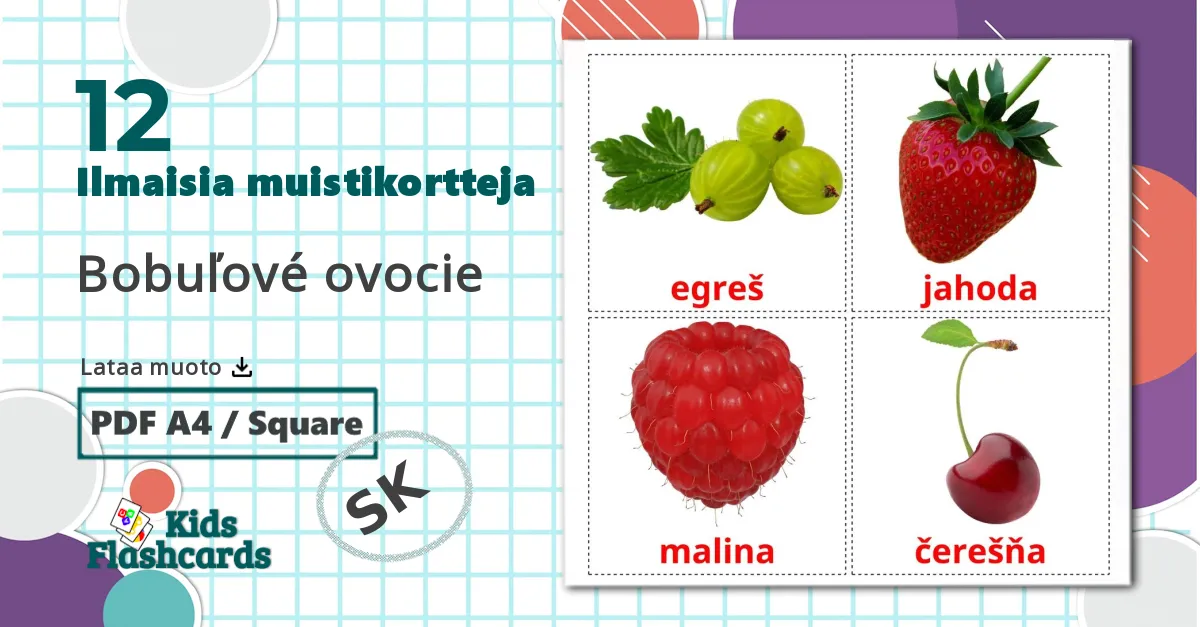 12 Bobuľové ovocie lasten kuvakortit