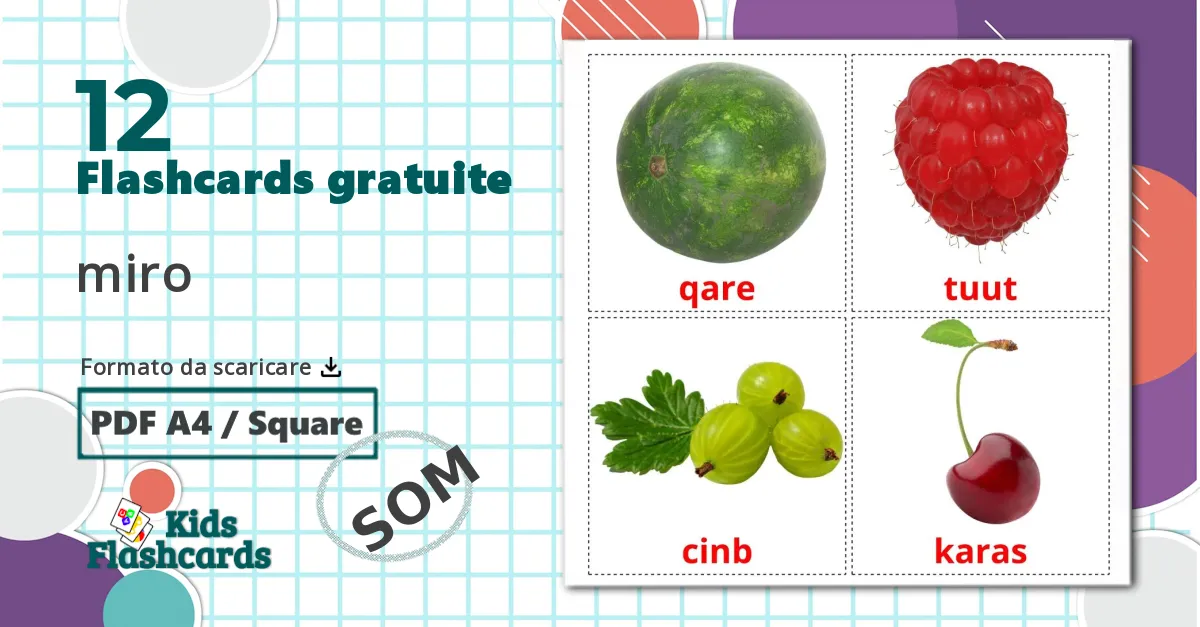 12 flashcards di Bær