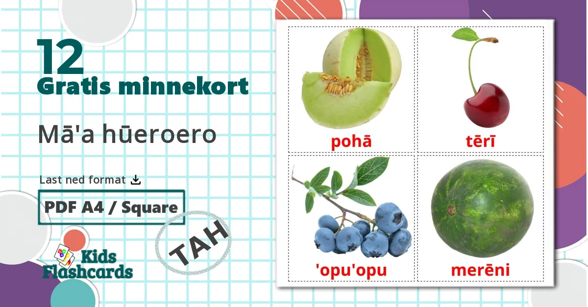 12 Mā'a hūeroero bildekort
