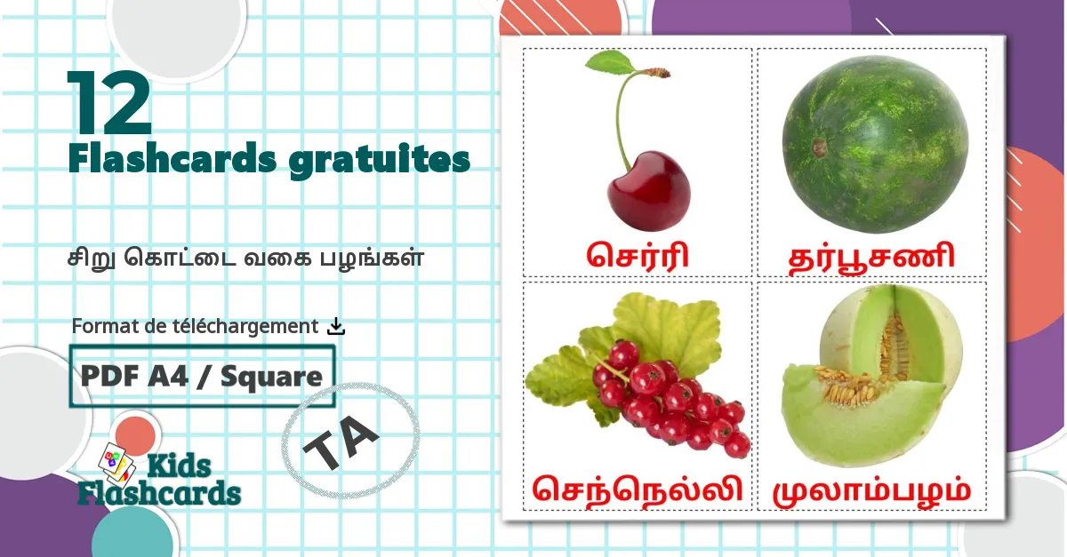 12 Imagiers சிறு கொட்டை வகை பழங்கள்