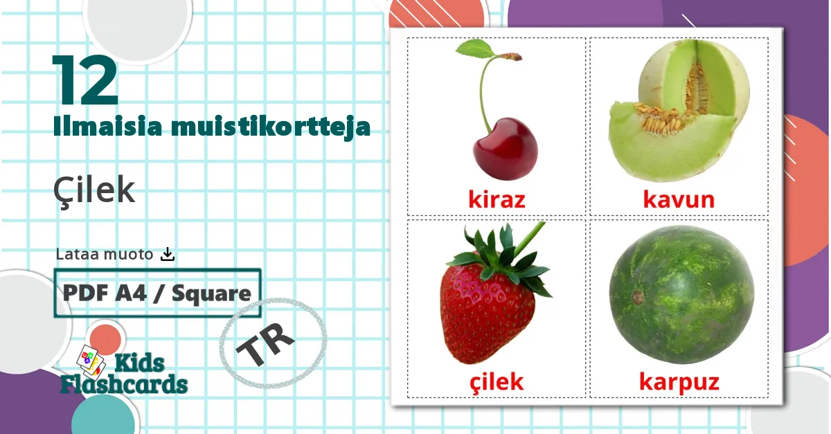 12 Çilek lasten kuvakortit