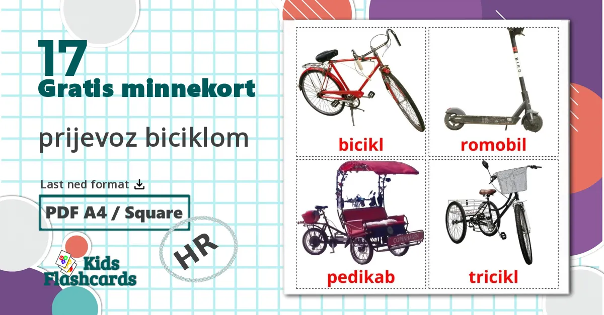 17 prijevoz biciklom bildekort