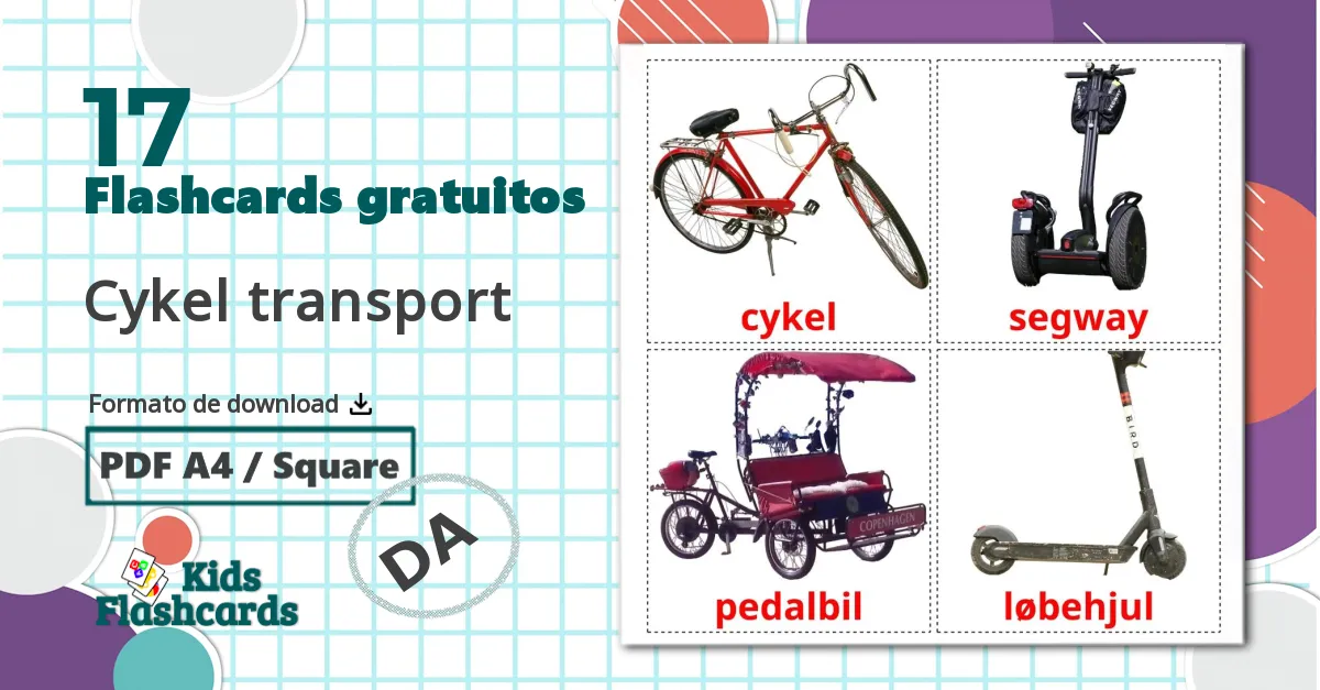 17 Flashcards de Cykel transport