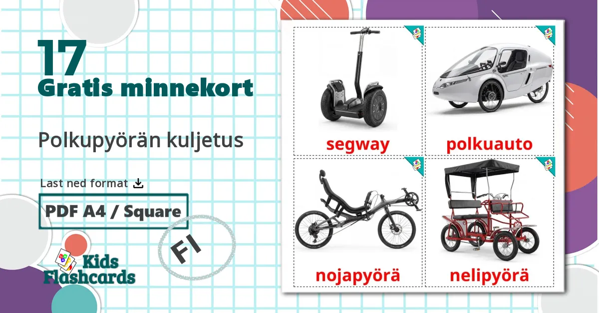 17 Sykkeltransport bildekort