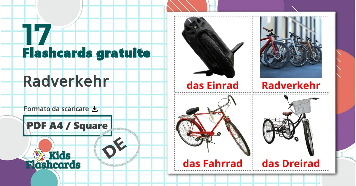 17 flashcards di Radverkehr