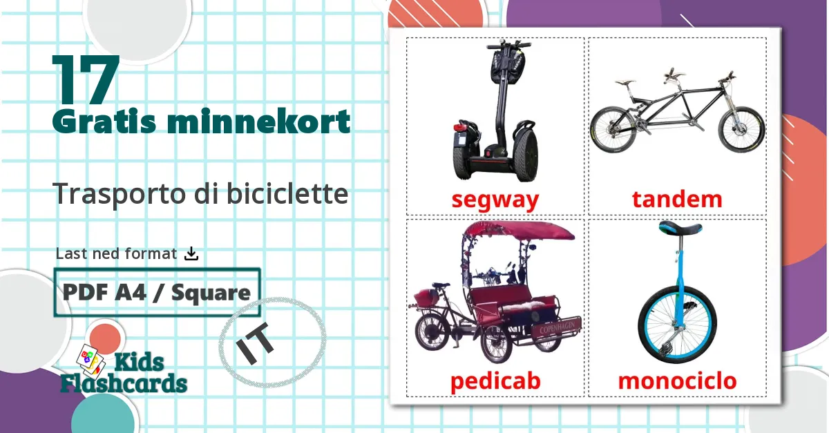 17 Trasporto di biciclette bildekort