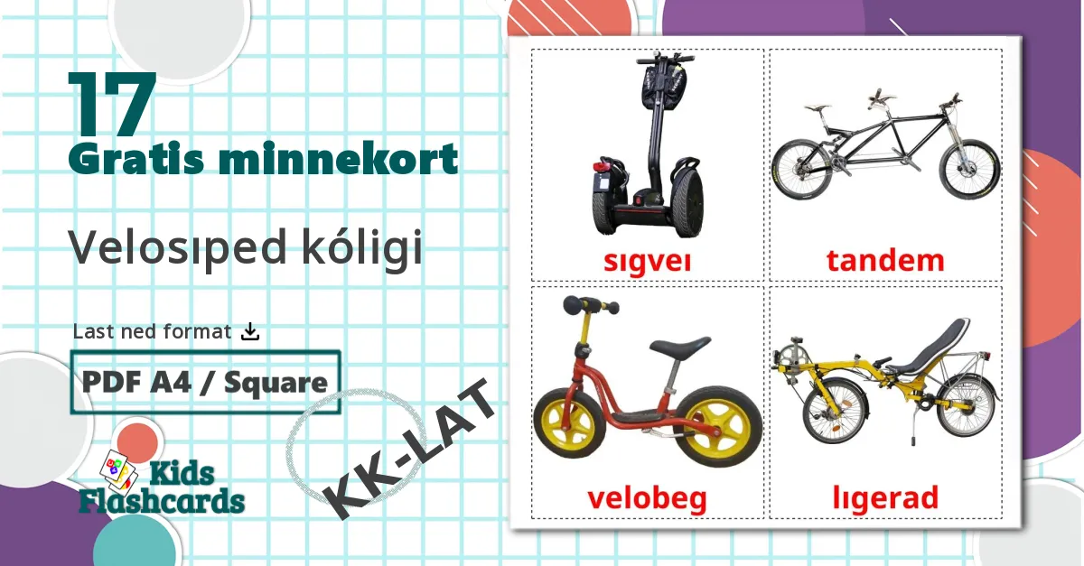17 Velosıped kólіgі bildekort