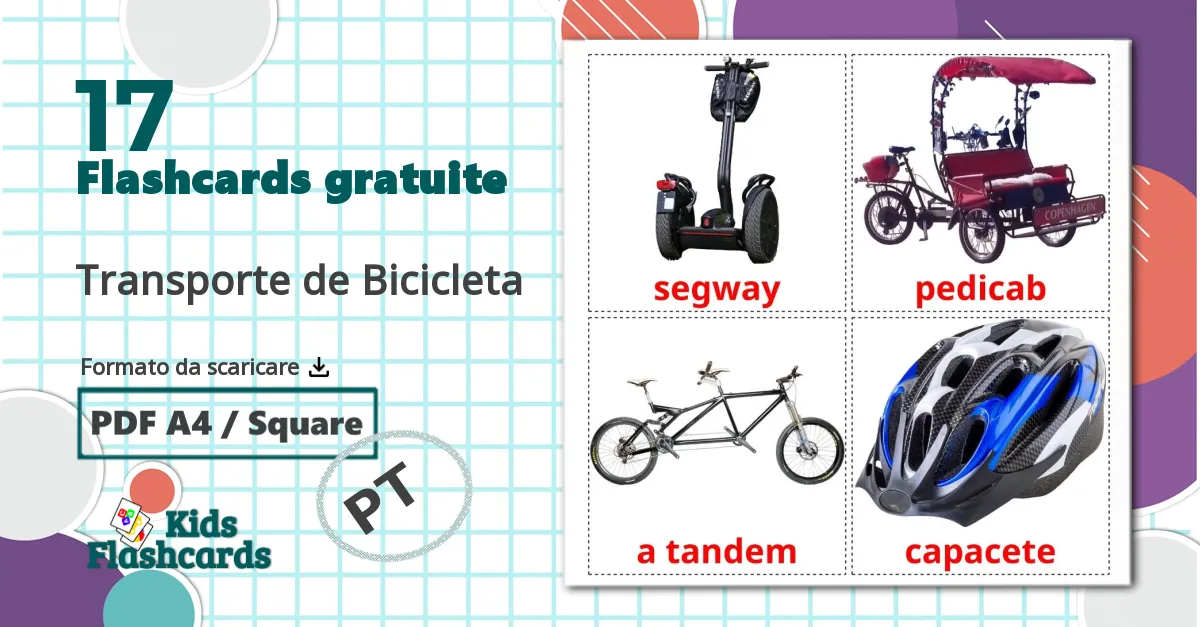 17 flashcards di Transporte de Bicicleta