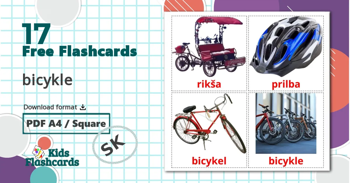 17 bicykle flashcards